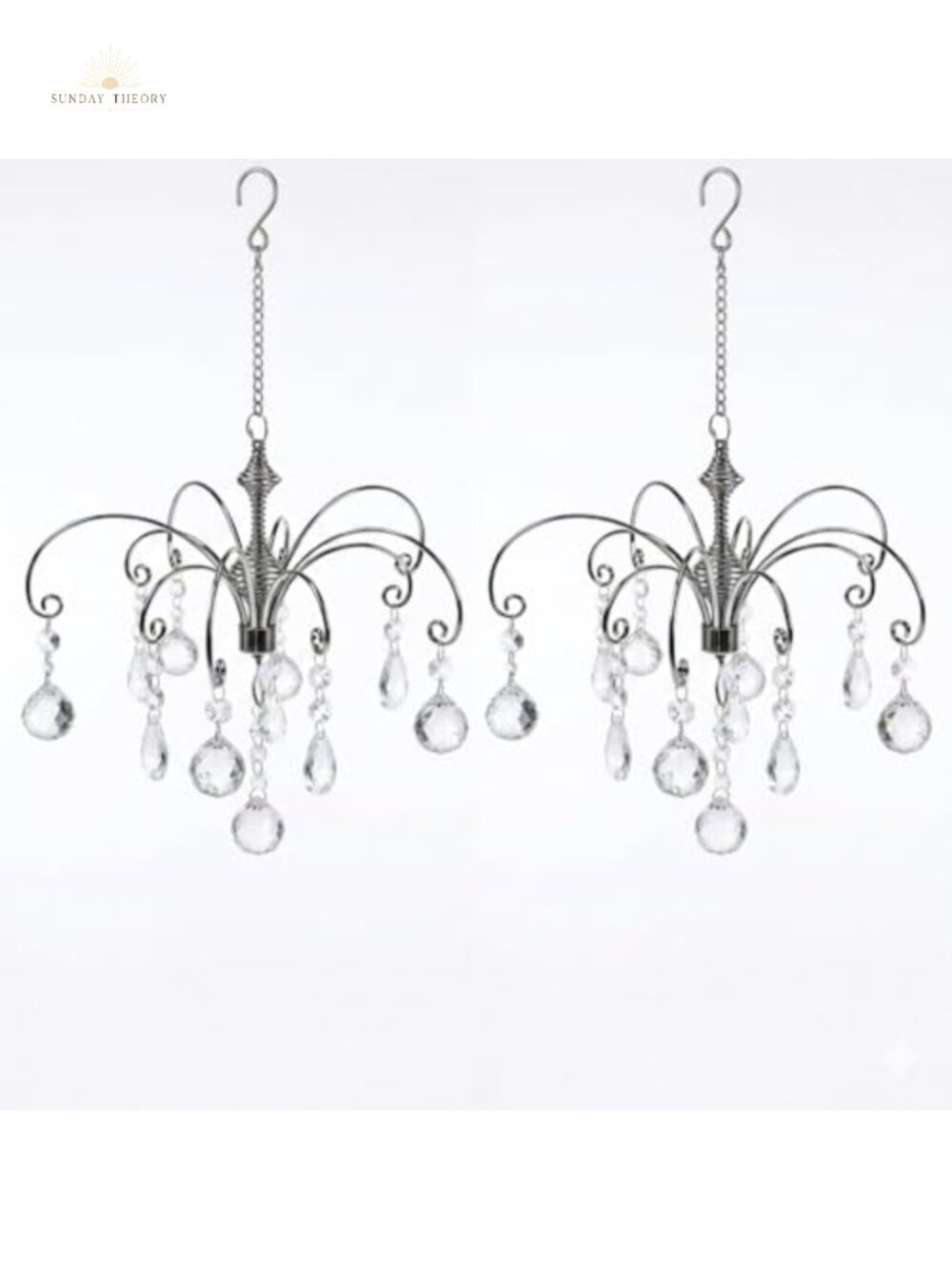 Crystal Suncatcher 2 Pc 12" Prism Window Hanging Butterfly Angel Decor